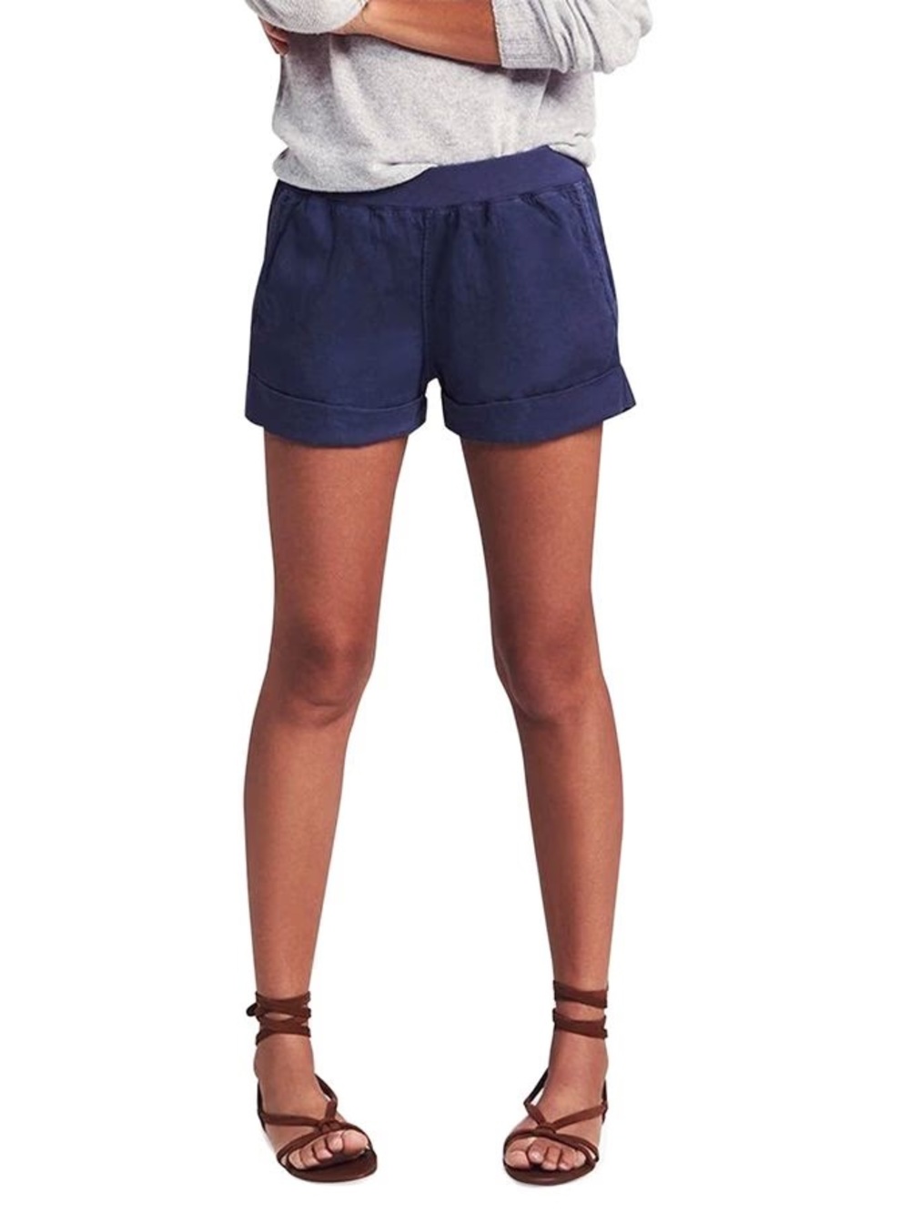 Faherty Navy Arlie Day Shorts